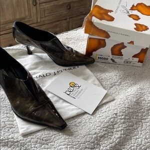 Donald J. Pliner Brown and Black Heeled Shoes